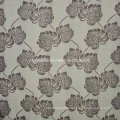 Popular Chocolate Jacquard Shrinkage Flower Design Curtain Fabric